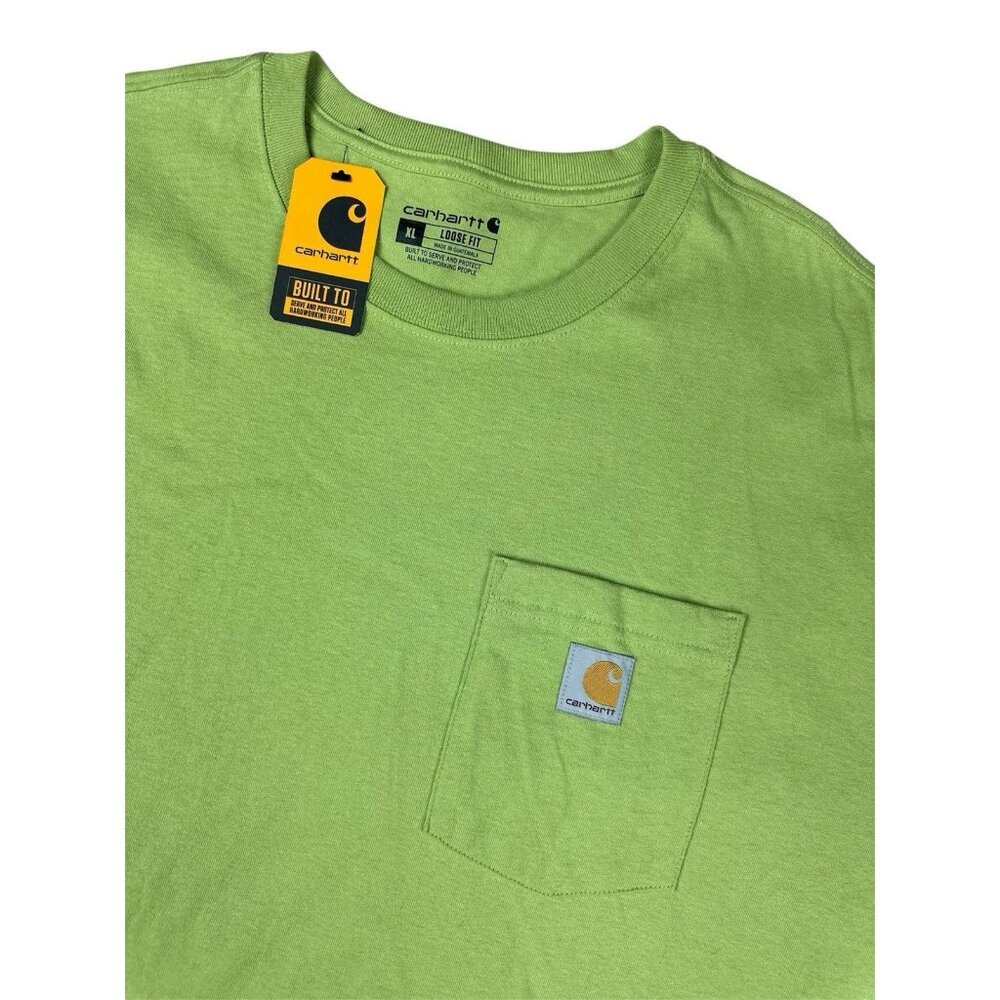 Carhartt Men's K87 Loose Fit Heavyweight Pocket T-Shirt Size XL Green NEW